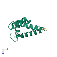 PDB entry 1k96 coloured by chain, top view.