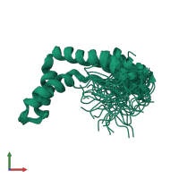 PDB entry 1k99 coloured by chain, ensemble of 20 models, front view.