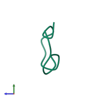 PDB entry 1kb7 coloured by chain, side view.