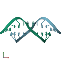 PDB entry 1kd5 coloured by chain, front view.