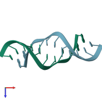 PDB entry 1kd5 coloured by chain, top view.