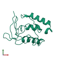 Monomeric assembly 1 of PDB entry 1kdc coloured by chemically distinct molecules, front view.