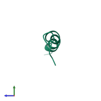 PDB entry 1kdl coloured by chain, side view.