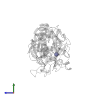 ZINC ION in PDB entry 1kei, assembly 1, side view.
