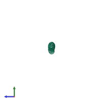 PDB entry 1kfm coloured by chain, side view.