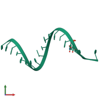 PDB entry 1kfo coloured by chain, front view.