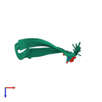PDB entry 1kfp coloured by chain, ensemble of 20 models, top view.