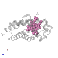 PROTOPORPHYRIN IX CONTAINING FE in PDB entry 1kfr, assembly 1, top view.