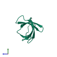 Sex muscle abnormal protein 5 in PDB entry 1kfz, assembly 1, side view.