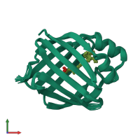PDB entry 1kgl coloured by chain, ensemble of 20 models, front view.