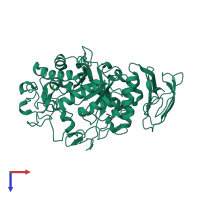PDB entry 1kgu coloured by chain, top view.