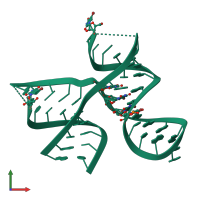 PDB entry 1kh6 coloured by chain, front view.