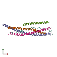 PDB entry 1kil coloured by chain, front view.