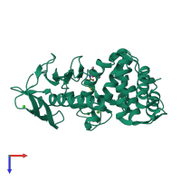 PDB entry 1kjo coloured by chain, top view.