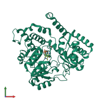 PDB entry 1kkj coloured by chain, front view.