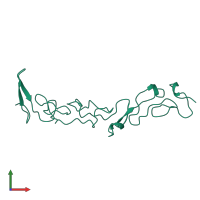 PDB entry 1klo coloured by chain, front view.