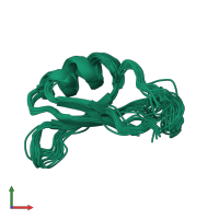 PDB entry 1kn6 coloured by chain, ensemble of 20 models, front view.