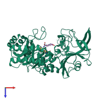 PDB entry 1ko0 coloured by chain, top view.