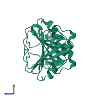 Adenosine 5'-monophosphoramidase HINT1 in PDB entry 1kpb, assembly 1, side view.