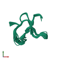 PDB entry 1kqi coloured by chain, ensemble of 20 models, front view.