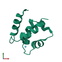 PDB entry 1ksm coloured by chain, front view.