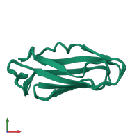 PDB entry 1ksr coloured by chain, ensemble of 20 models, front view.