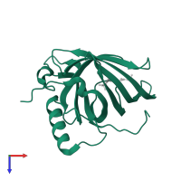 Retinol-binding protein 4 in PDB entry 1kt6, assembly 1, top view.