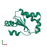 PDB entry 1kte coloured by chain, front view.