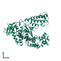 PDB entry 1ktq coloured by chain, front view.