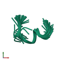 PDB entry 1kuw coloured by chain, ensemble of 39 models, front view.