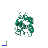 PDB entry 1kxy coloured by chain, side view.