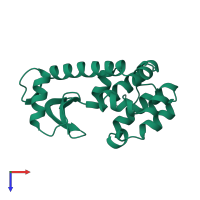 PDB entry 1l01 coloured by chain, top view.