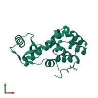 PDB entry 1l03 coloured by chain, front view.