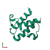 PDB entry 1l0h coloured by chain, front view.