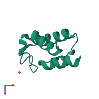 PDB entry 1l0h coloured by chain, top view.