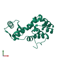 Endolysin in PDB entry 1l10, assembly 1, front view.