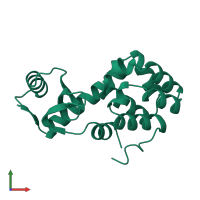 PDB entry 1l19 coloured by chain, front view.