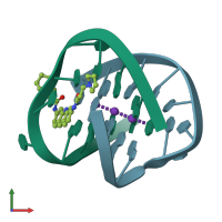 PDB entry 1l1h coloured by chain, front view.