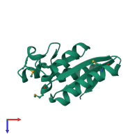 PDB entry 1l1s coloured by chain, top view.