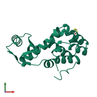 PDB entry 1l26 coloured by chain, front view.