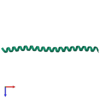 PDB entry 1l2p coloured by chain, top view.