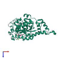 PDB entry 1l4f coloured by chain, top view.