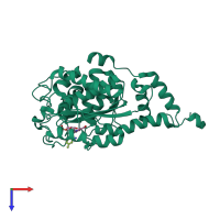 PDB entry 1l4m coloured by chain, top view.
