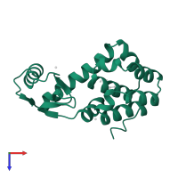 Endolysin in PDB entry 1l55, assembly 1, top view.