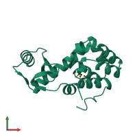 PDB entry 1l56 coloured by chain, front view.