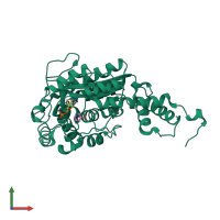 PDB entry 1l5l coloured by chain, front view.