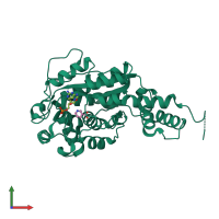 PDB entry 1l5m coloured by chain, front view.