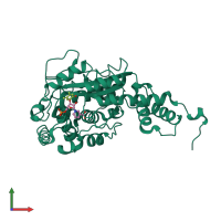 PDB entry 1l5o coloured by chain, front view.