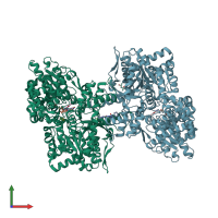 PDB entry 1l5r coloured by chain, front view.