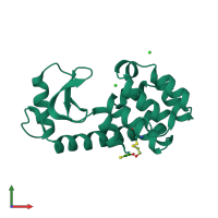PDB entry 1l70 coloured by chain, front view.